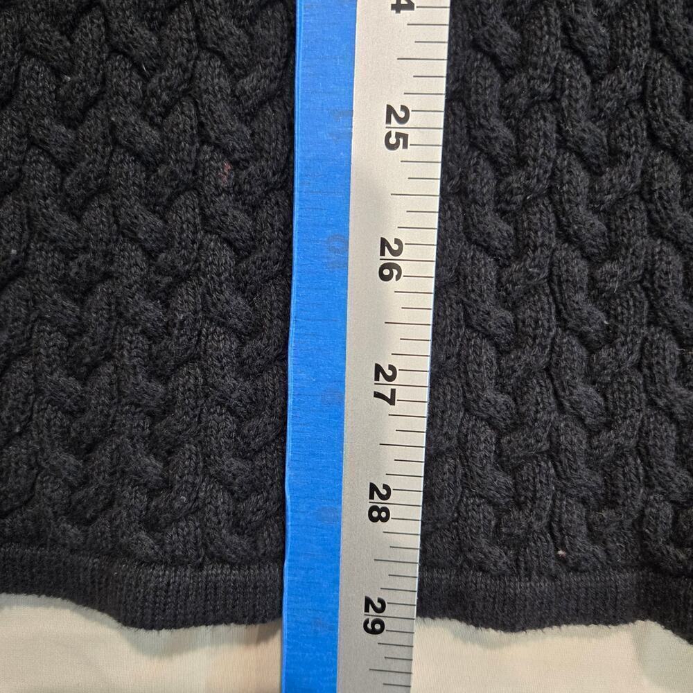 Vtg Worthington Black Long Sleeve Cable Knit Pullover Sweater Sz XL Minimalist - Picture 7 of 8